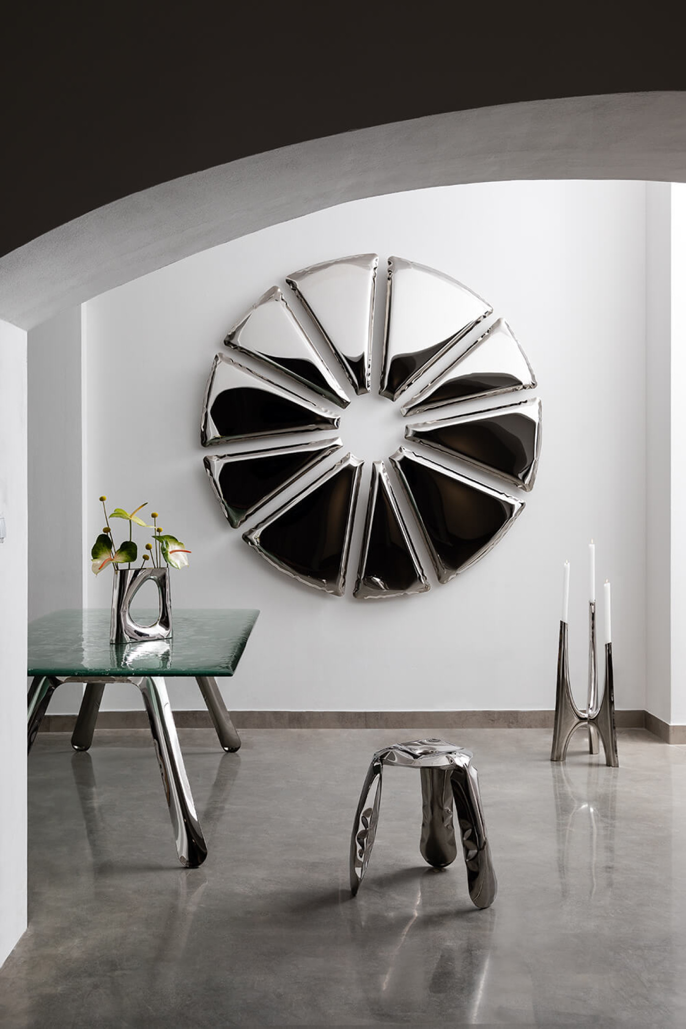 NUCLEUS INSTALLATION HANGING ON THE WALL