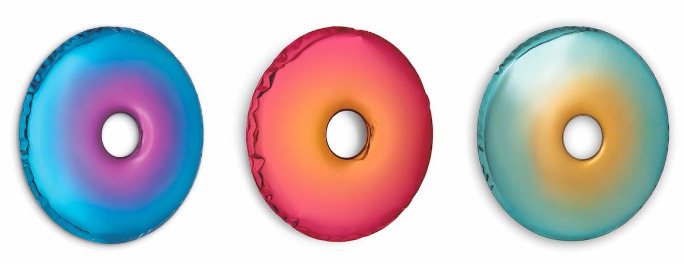 Rondo mirror donut shaped gradient colours