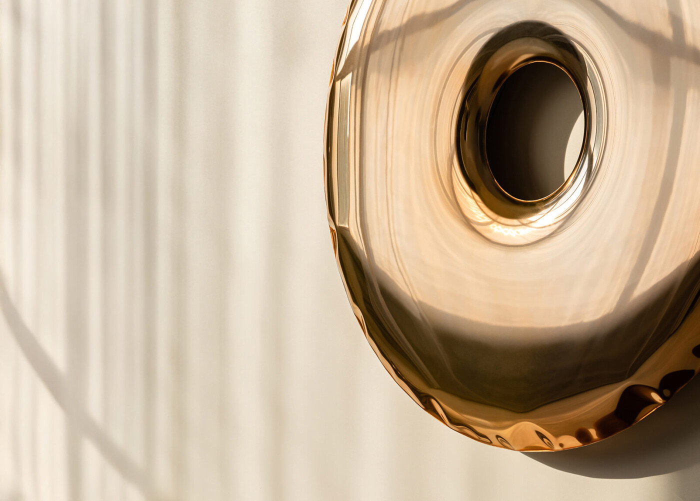 Rondo mirror, colour: rose gold