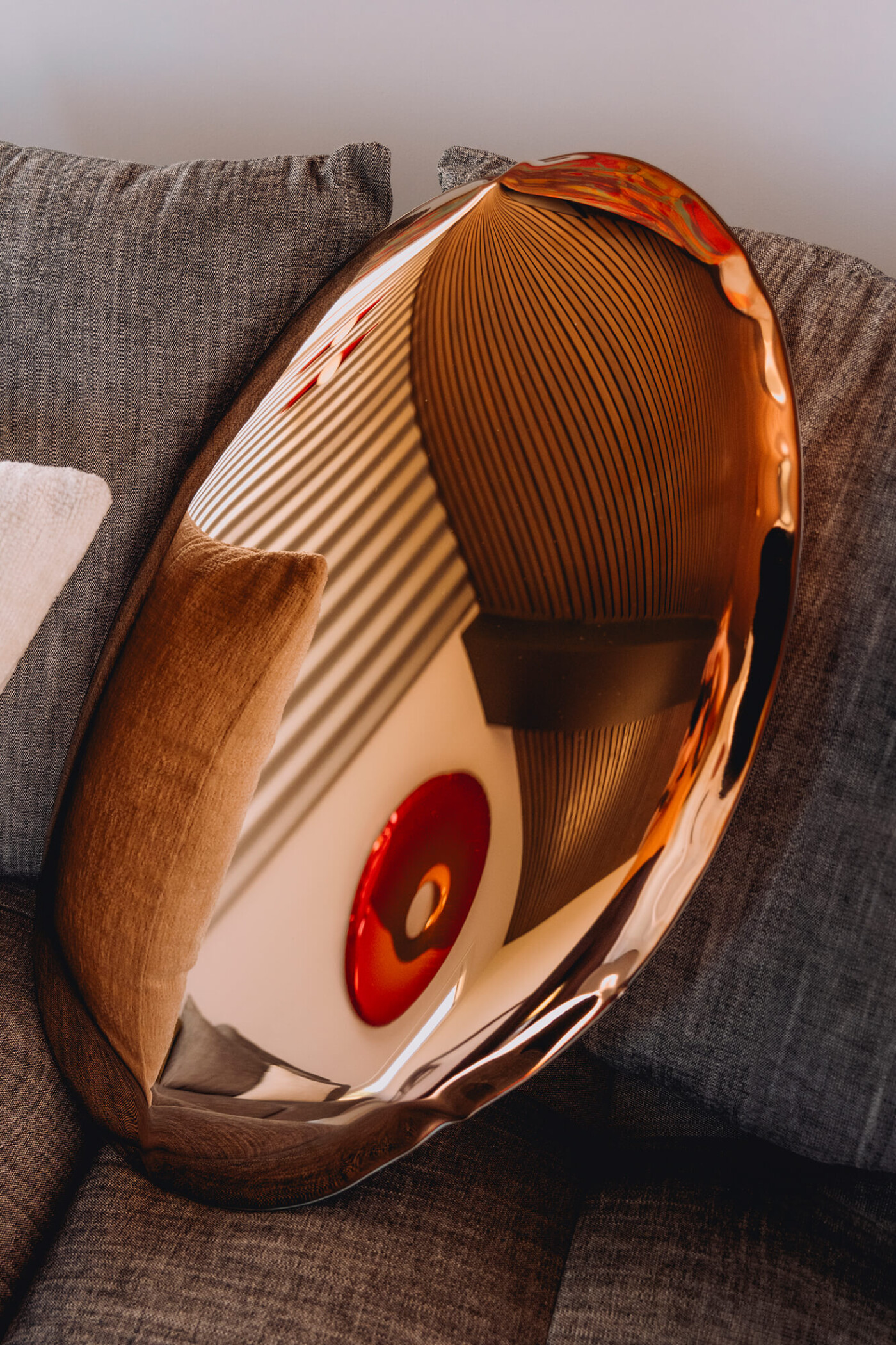 Tafla O mirror, colour: copper gold
