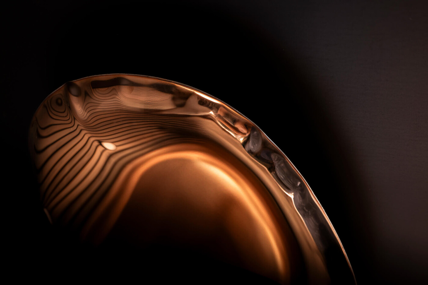 Tafla O mirror, colour: copper gold