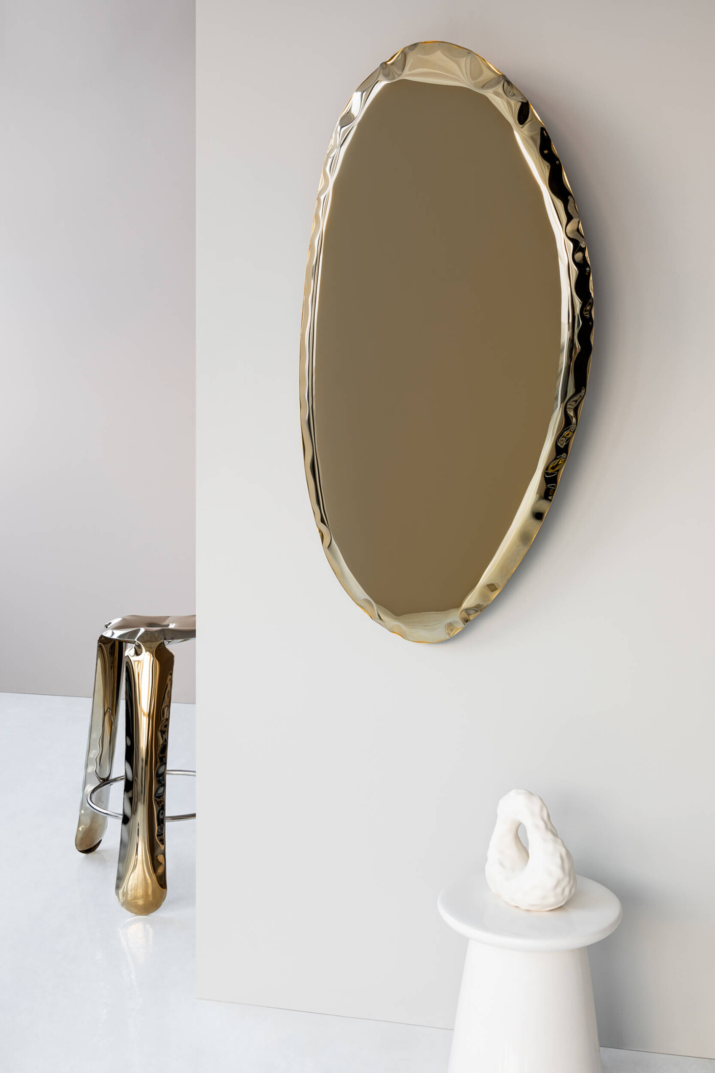Tafla O mirror, colour: classic gold
