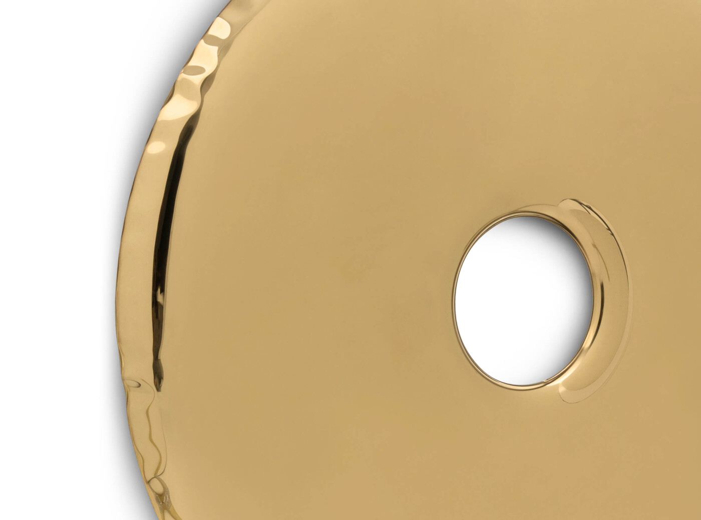 Rondo mirror, colour: brass gold
