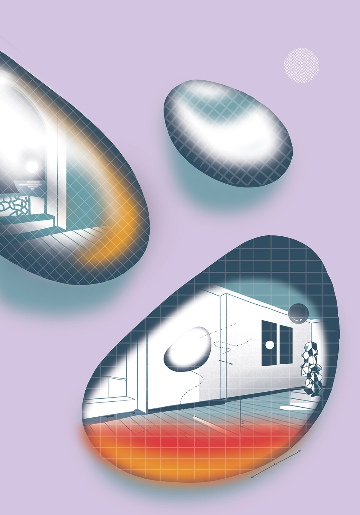 Kuba Ferenc illustration of Zieta's tafla o mirrors