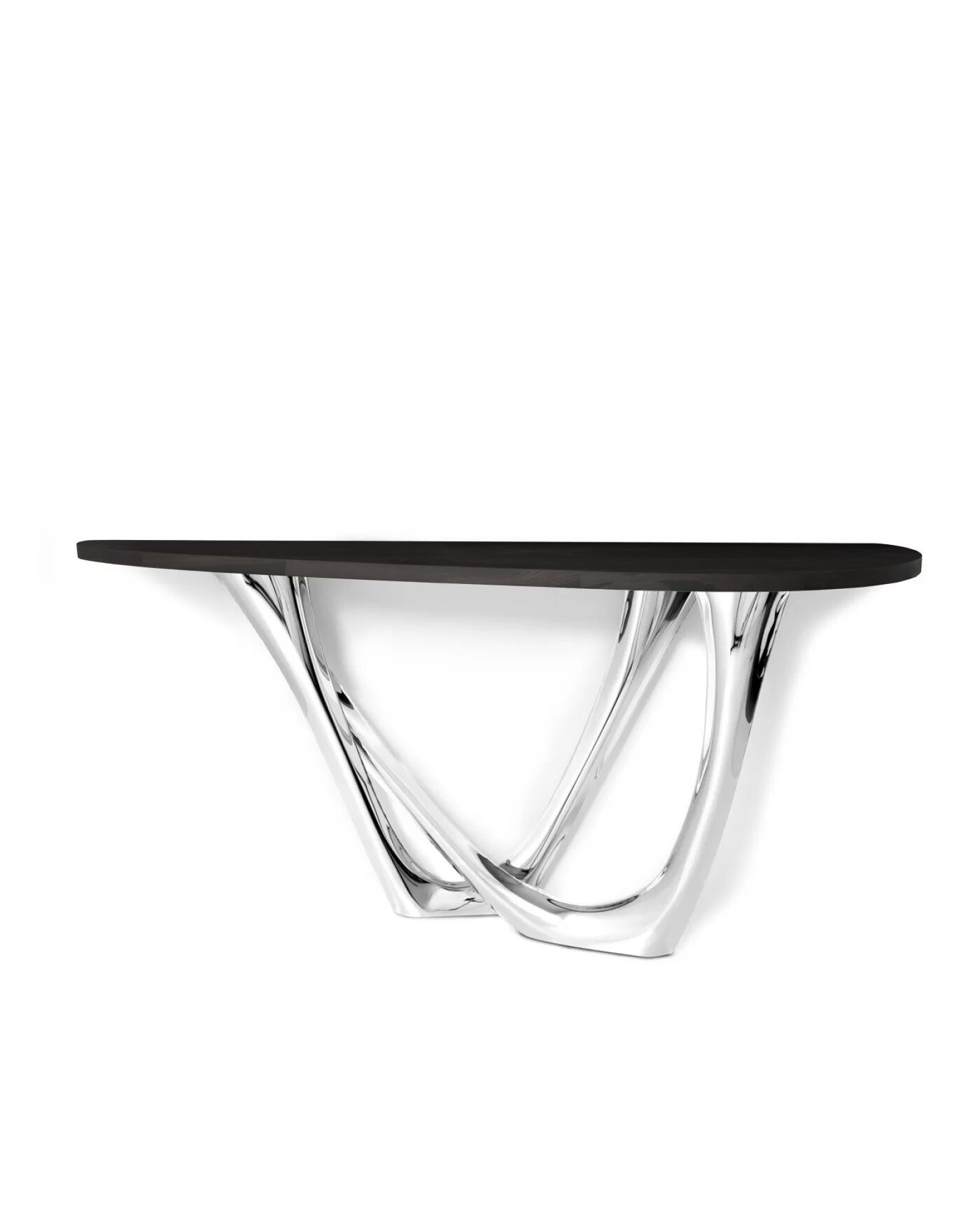 G-Console Duo Left Dark Oak Inox Pol