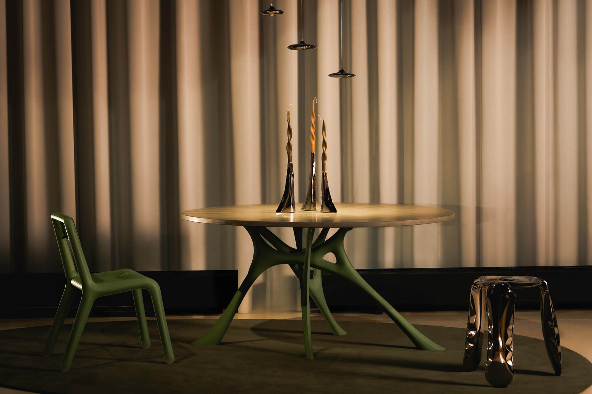 Photo: Szymon Jędrzejewski, Light: Alex Iwański, Production: Julia Leus  zieta morph table on IWP exhibition