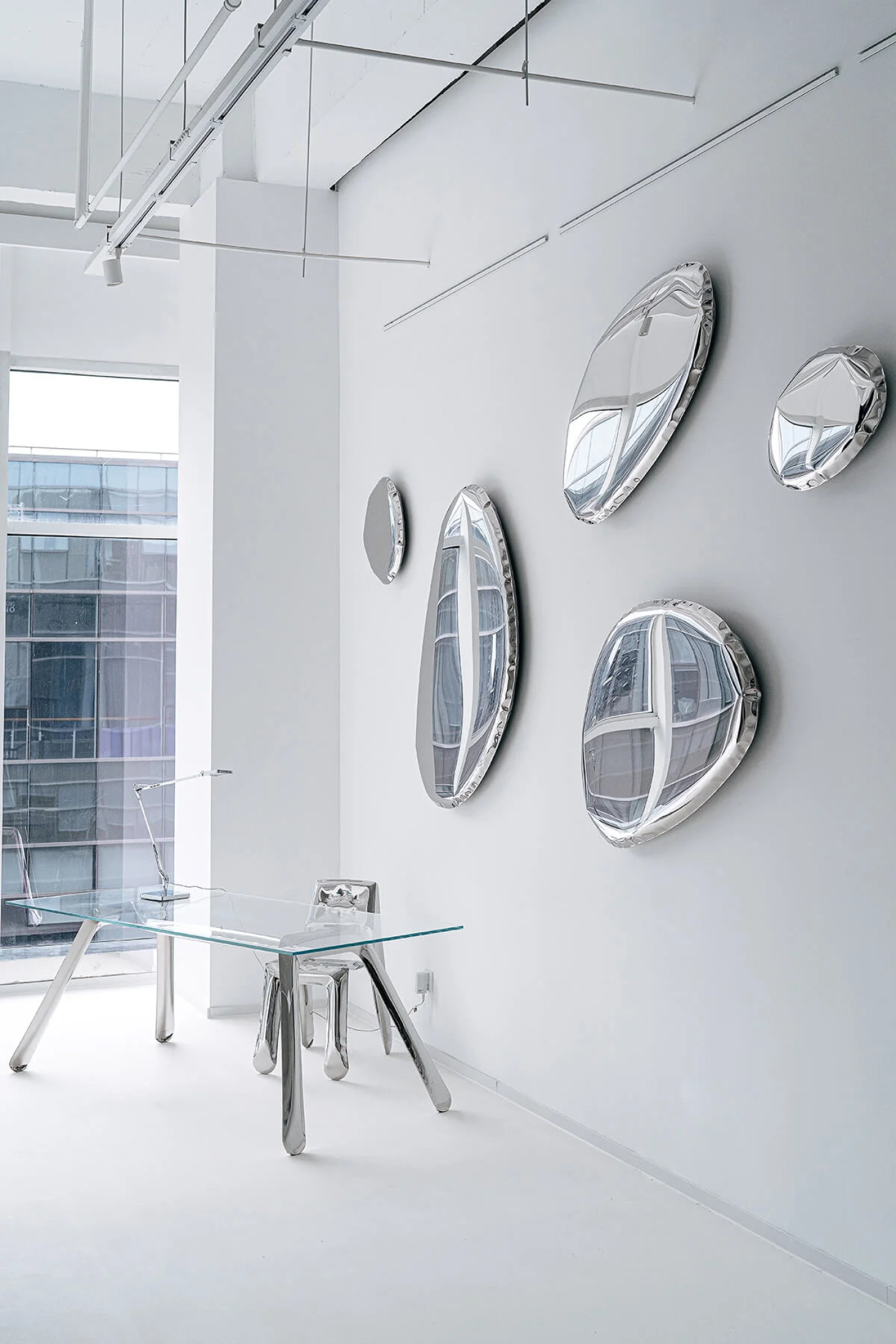 Photo: Gallery All. inflated steel construction in interior design setting by zieta studio