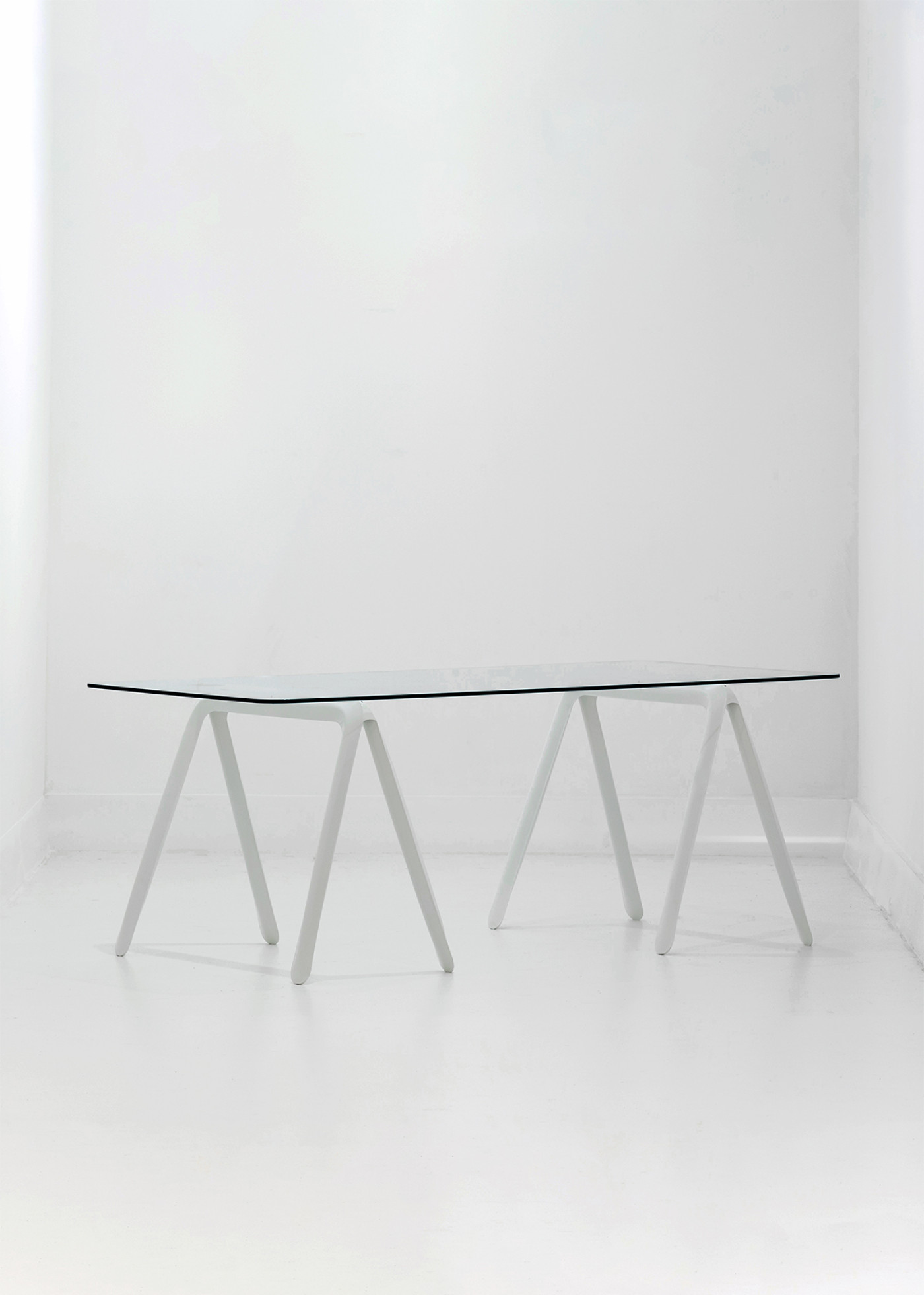Koza Table Construction White Gloss