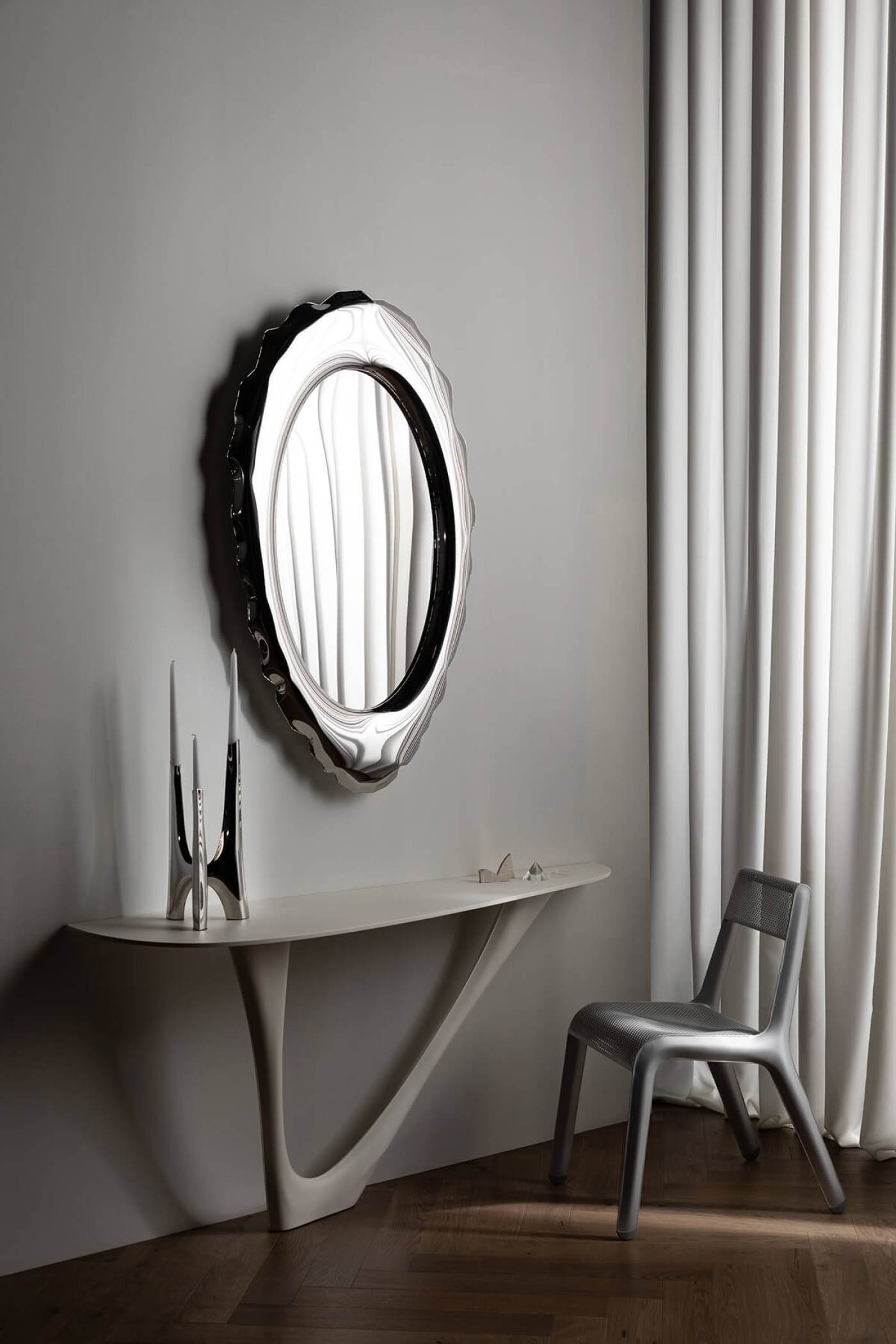 silex mirror in interior setting zieta studio