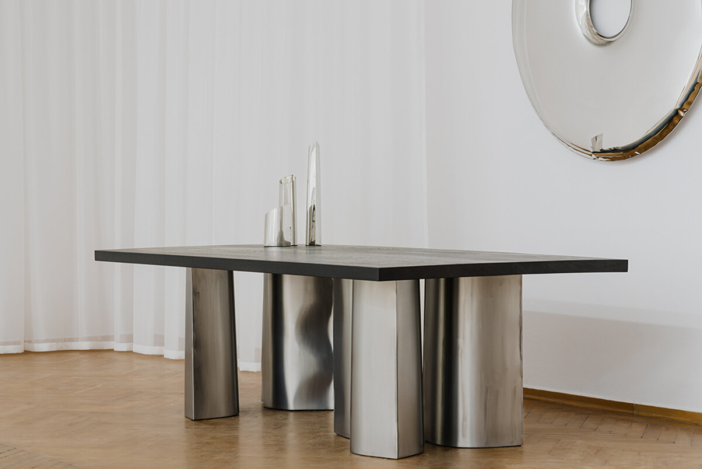 Photo: Zasoby Studio. inflated steel table by zieta studio