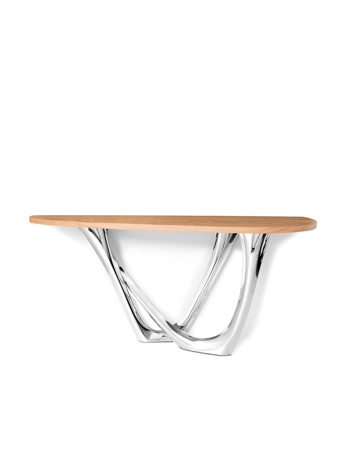 G-Console Duo Left Light Oak Inox P